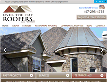 Tablet Screenshot of overthetoproofers.com